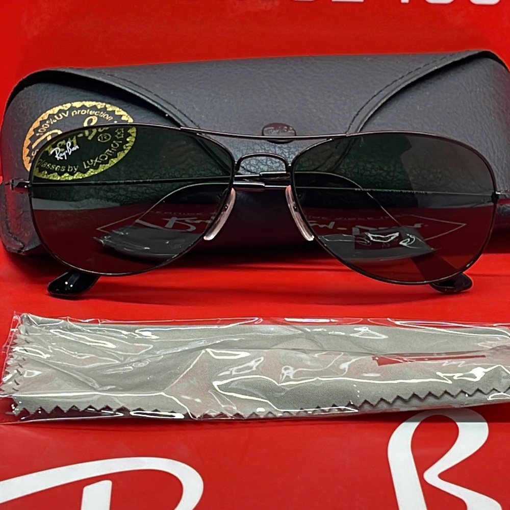 BNIB Rayban Cockpit 3362 Unisex Black with G-15 (green) Lenses - Picture 8 of 8